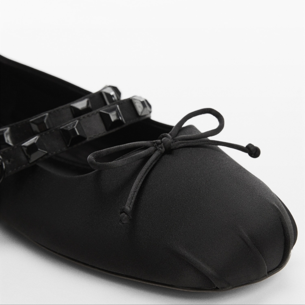 Mango Satin Ballerina Flats - Picture 3 of 7